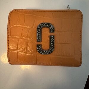 Marc Jacobs Orange Croc-Embossed Wallet